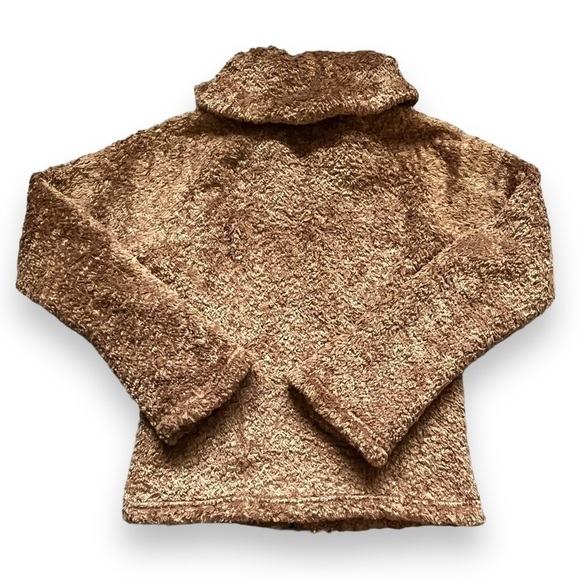 Patagonia Synchilla Curly Q Jacket Full Zip Shawl Collar Bell Sleeves Tan Small - Picture 8 of 9